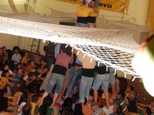 Detall d'un assaig de torre de vuit amb folre, la temporada passada / Maite Gomà