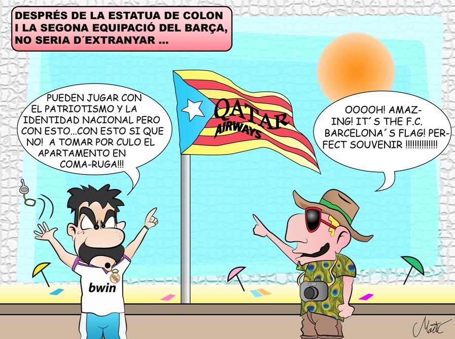 Estelada amb Qatar Airways a les platges de Coma-Ruga