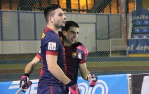Imatge d'arxiu del Barça, celebrant un gol / FEP