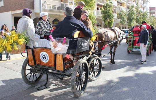El carruatge als Tres Tombs de Vilanova