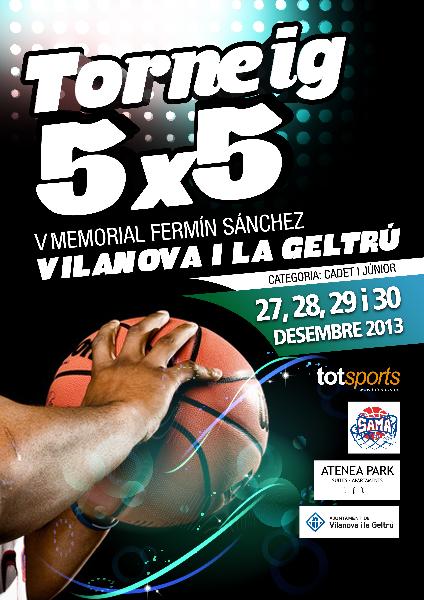 Cedida. Cartell del torneig memorial 5x5 del CB Samà