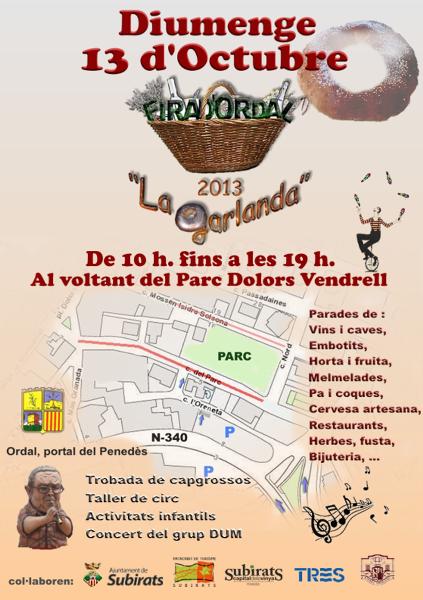 Cartell Fira d'Ordal 'La Garlanda' 2013