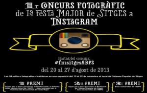 Cartell Concurs Instagram Festa Major Sitges 2013
