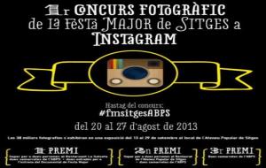 Cartell Concurs Instagram Festa Major Sitges 2013