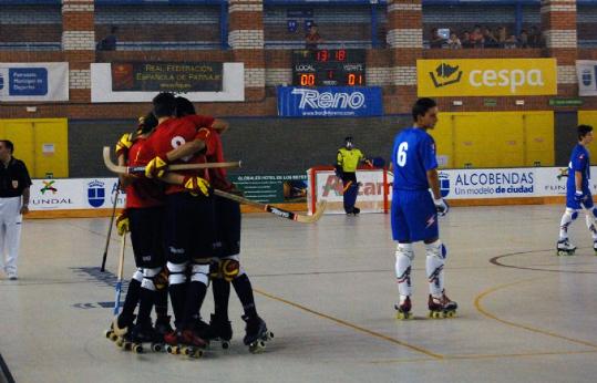 FEP. Celebració d'un gol contra Itàlia per part del combinat estatal