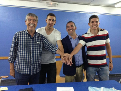 Eix. Cristian Faura a la dreta el dia de la seva presentació a Vilanova