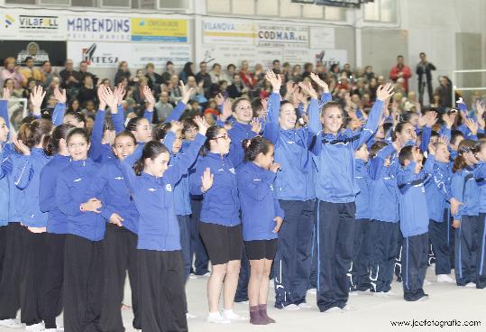 Fundació. Detalls dels gimnastes, a l'exhibició de la temporada passada