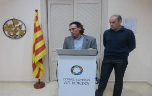 CC Alt Penedès. El president del Consell Comarcal i el conseller comarcal de Mobilitat de l'Alt Penedès