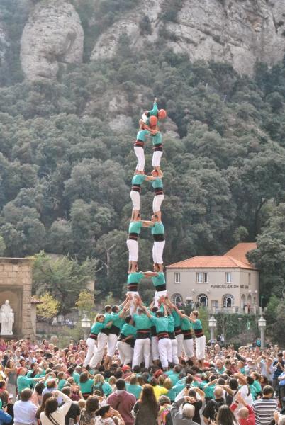 Castellers de Vilafranca. Els Castellers de Vilafranca a Montserrat