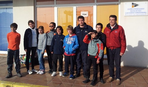 Els membres de l'equip vilanoví, a Torredembarra