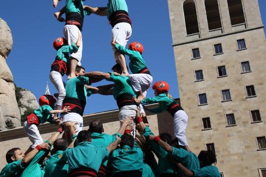 Castellers de Vilafranca. Els Verds, a Montserrat