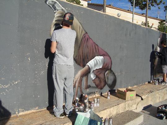 Ajuntament de l'Arboç. Exhibició de graffitis de la primera edició de lUrban Day