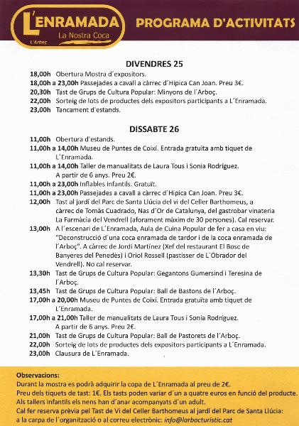 Flyer Enramada Arboç 2