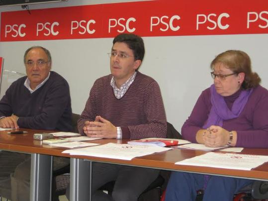 PSC. Imatge de la roda de premsa