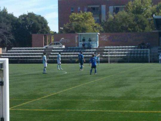 CF Vilanova. Imatge del partit d'aquest diumenge a Can Vinader