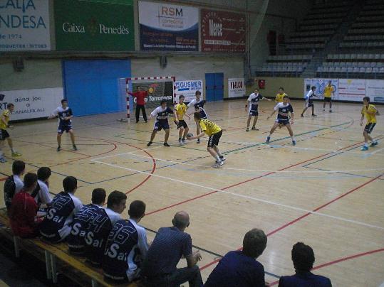 CH Vilanova. Imatge del partit del juvenil del Club Handbol Vilanova