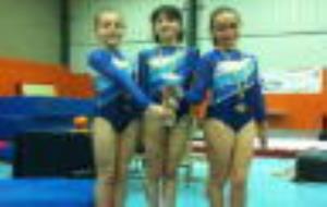 Imatge d'algunes de les gimnastes vilanovines, a Olot
