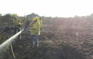 Jordi Ruíz i Victor Domin. Incendi de matolls a Torre del Vallès