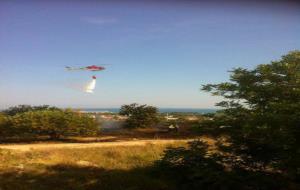 Incendi de matolls a Torre del Vallès
