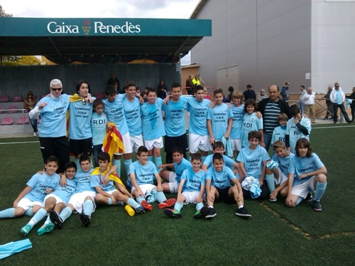 Plantilla de l'Infantil C, flamant campió de lliga