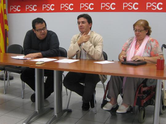 PSC. Joan Ignasi Elena, Francisco Romero i Carme Garrido