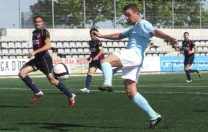 Carlitos, en una imatge del darrer partit contra el Tàrrega / M. Vall