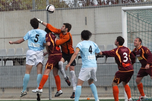 Imatge del partit del primer equip, davant l'Igualada / Miquel Vall