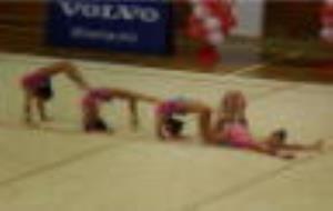 Cedida. Les gimnastes del CR Vilafranca, competint