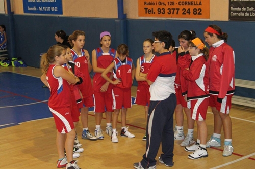 Imatge d'arxiu d'un equip de bàsquet formatiu