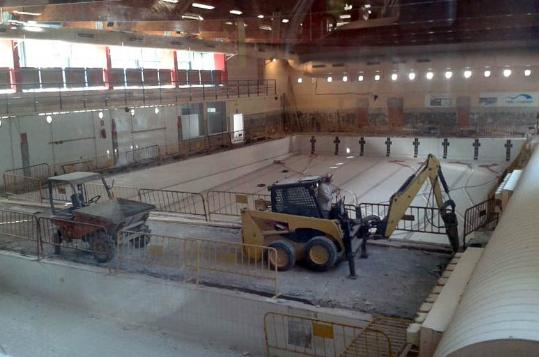 Eix. Obres a la piscina municipal