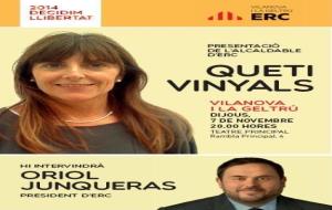 Oriol Junqueras presentarà Queti Vinyals com l'alcaldable per Vilanova