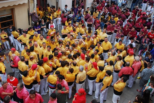Vista aèria de la pinya bordegassa, a la recent actuació de l'Arboç / Maite Gomà