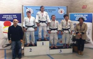 Cedida. Podi amb judoques del Judo Vilafranca