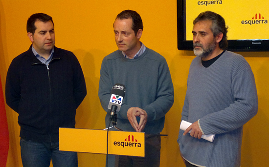 Roda de premsa d'ERC Vilafranca