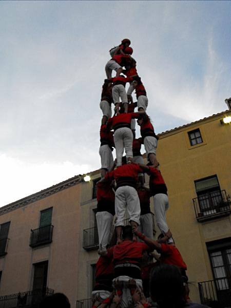 Xicots de Vilafranca. Quatre de vuit dels Xicots de Vilafranca a Cervera