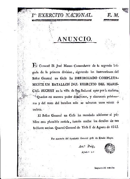 EIX. Sant Sadurní dedica el mes de novembre al Bicentenari de la batalla de l'Ordal i la Guerra del francès