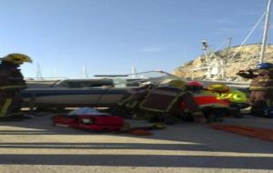 Simulacre d'accident d'embarcació al port del Garraf