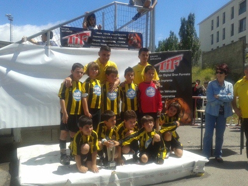 Imatge de l'equip arbocenc, campió en la seva categoria