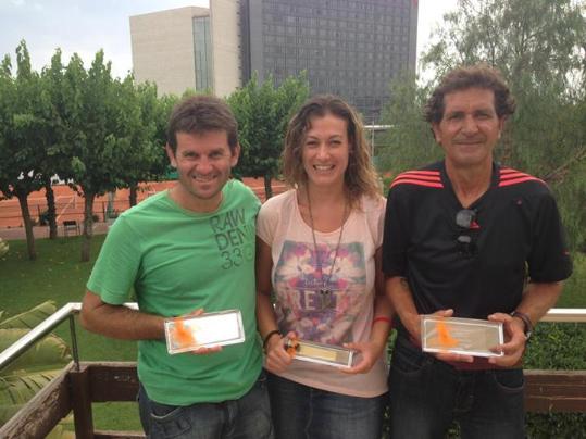 Imatge dels tres esportistes vilanovins