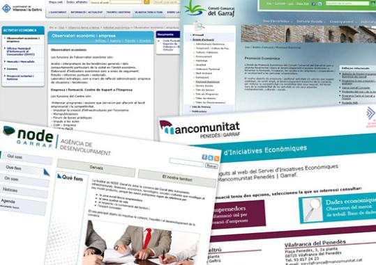 EIX. Webs de promoció econòmica comarcal