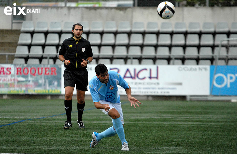 Imatge del partit. CF Vilanova - Torreforta