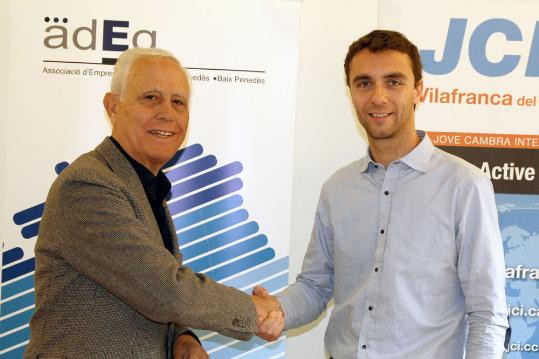 ADEG. Acord de col·laboració entre lADEG i la Jove Cambra de Vilafranca