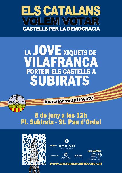 EIX. Actuació a Subirats dins la Campanya Catalans Want To Vote
