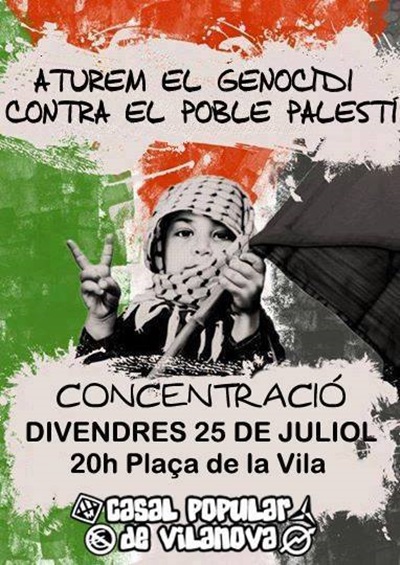 Concentració a Vilanova en solidaritat amb Palestina