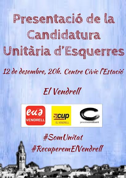 Presentació candidatura Unitaria d'Esquerres