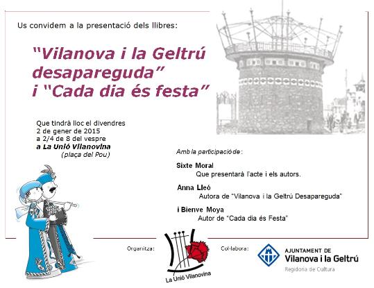 Presentació de dos llibres a La Unió Vilanovina