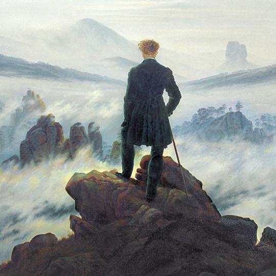 Caspar David Friedrich. Caminant sobre un mar de nuvols