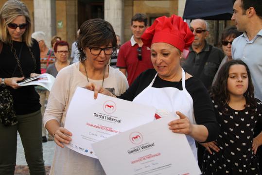 Ajuntament de Vilanova. Carme Arce va guanyar el concurs culinari GambaPop