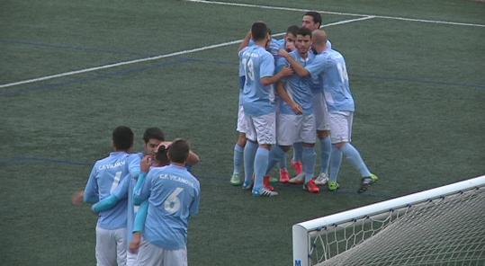 Garraf Esports. Celebració dels jugadors del Vilanova