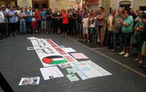 Concentració en solidaritat amb Palestina a El Vendrell 